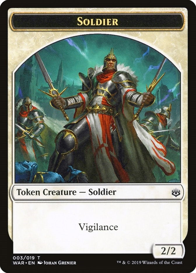 Image for Soldier Token (3) [War of the Spark] - Magic: The Gathering