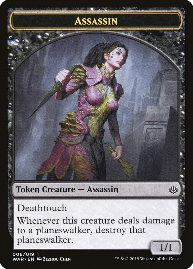 Image for Assassin Token (6) [War of the Spark] - Magic: The Gathering