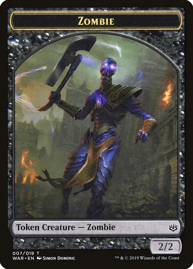 Image for Zombie Token (7) [War of the Spark] - Magic: The Gathering