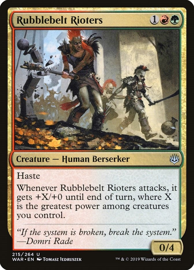 Image for Rubblebelt Rioters (215) [War of the Spark] - Magic: The Gathering