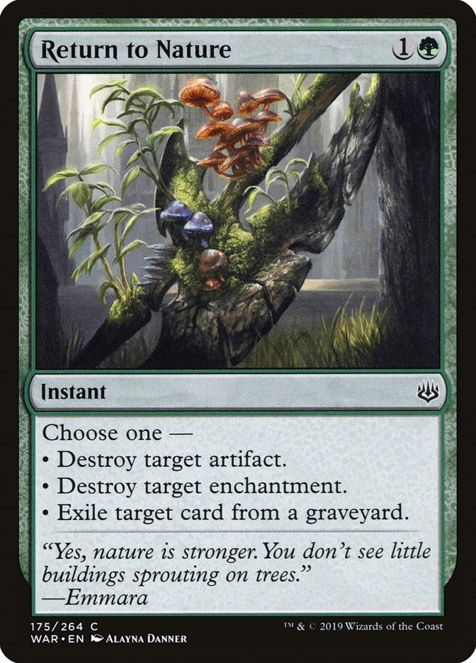 Image for Return to Nature (175) [War of the Spark] - Magic: The Gathering