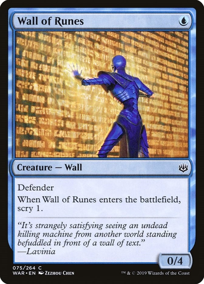 Image for Wall of Runes (75) [War of the Spark] - Magic: The Gathering