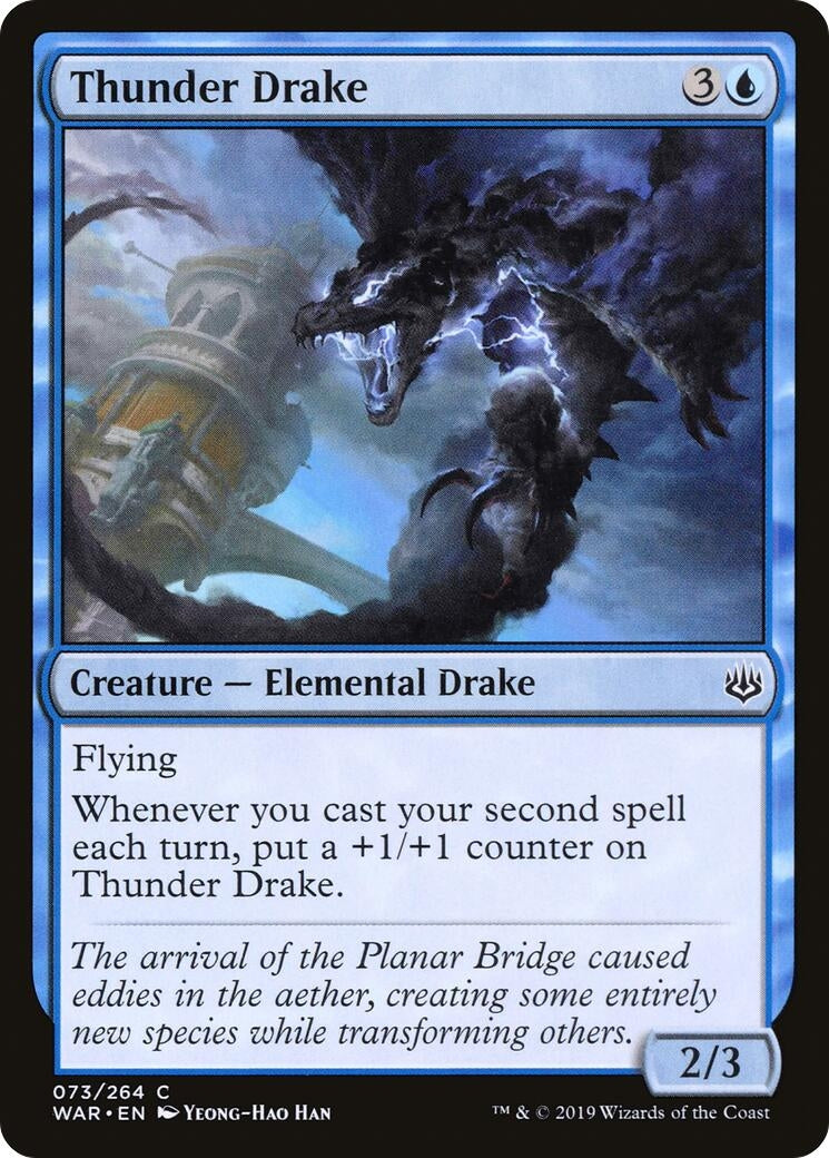 Image for Thunder Drake (73) [War of the Spark] - Magic: The Gathering