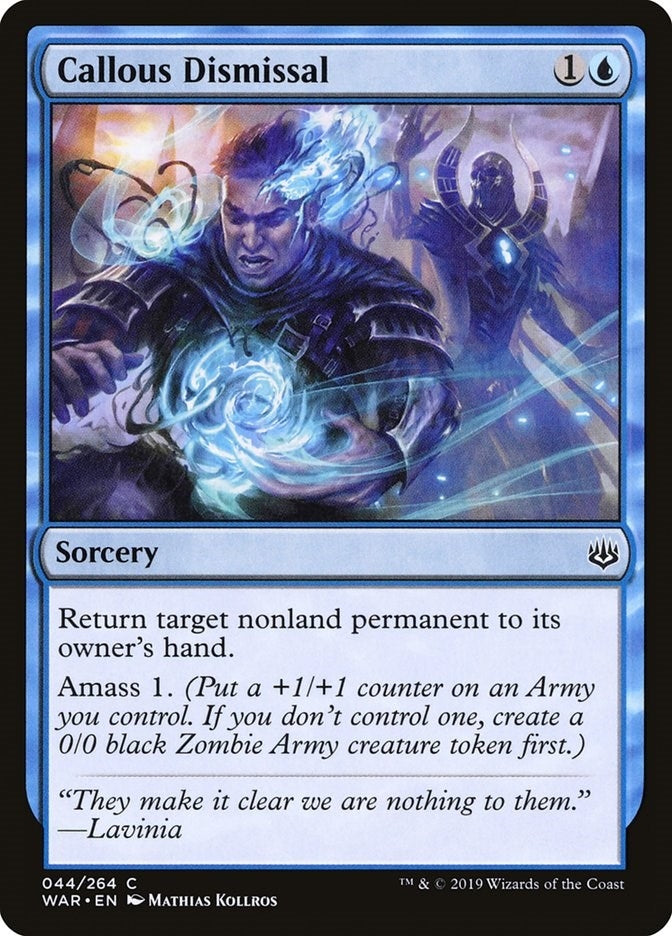 Image for Callous Dismissal (44) [War of the Spark] - Magic: The Gathering