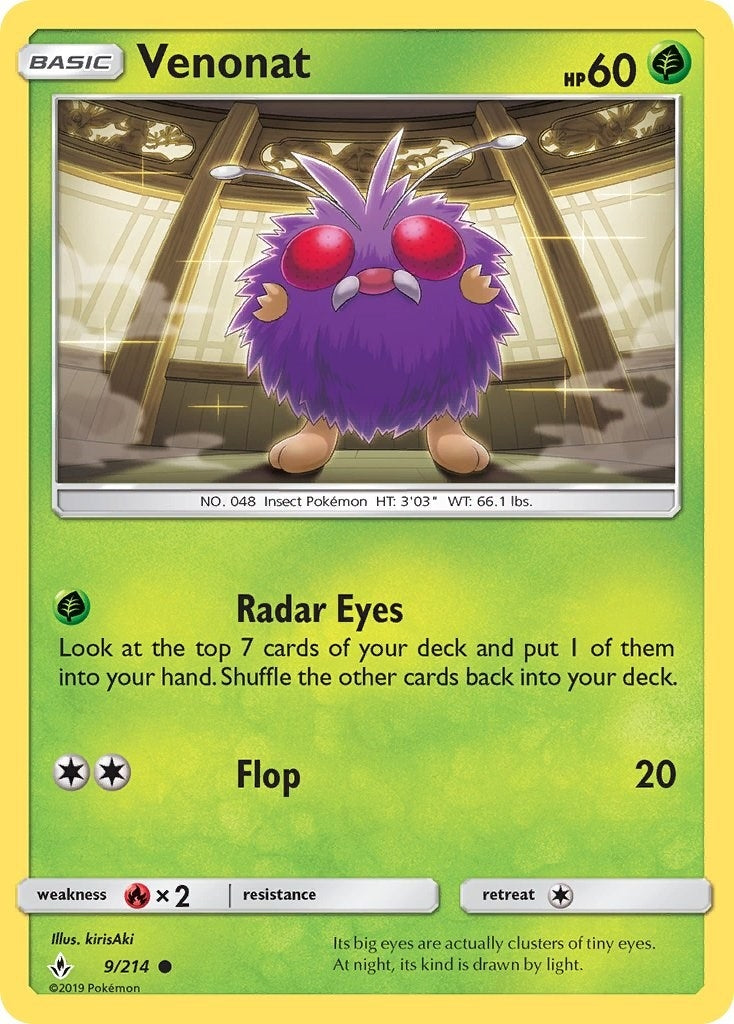Image for Venonat (9) (9/214) [SM - Unbroken Bonds] - Pokemon