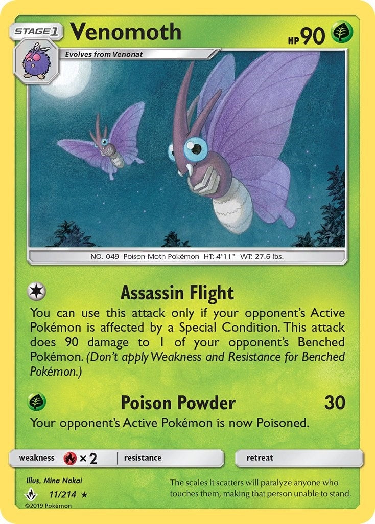 Image for Venomoth (11/214) [SM - Unbroken Bonds] - Pokemon