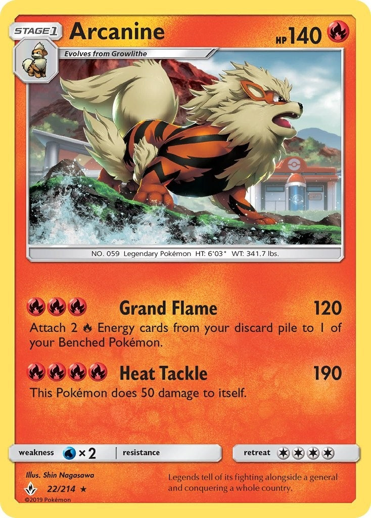Image for Arcanine (22/214) [SM - Unbroken Bonds] - Pokemon