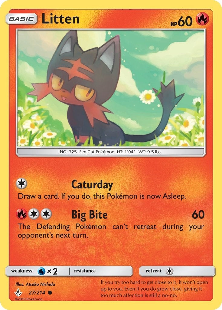 Image for Litten (27) (27/214) [SM - Unbroken Bonds] - Pokemon