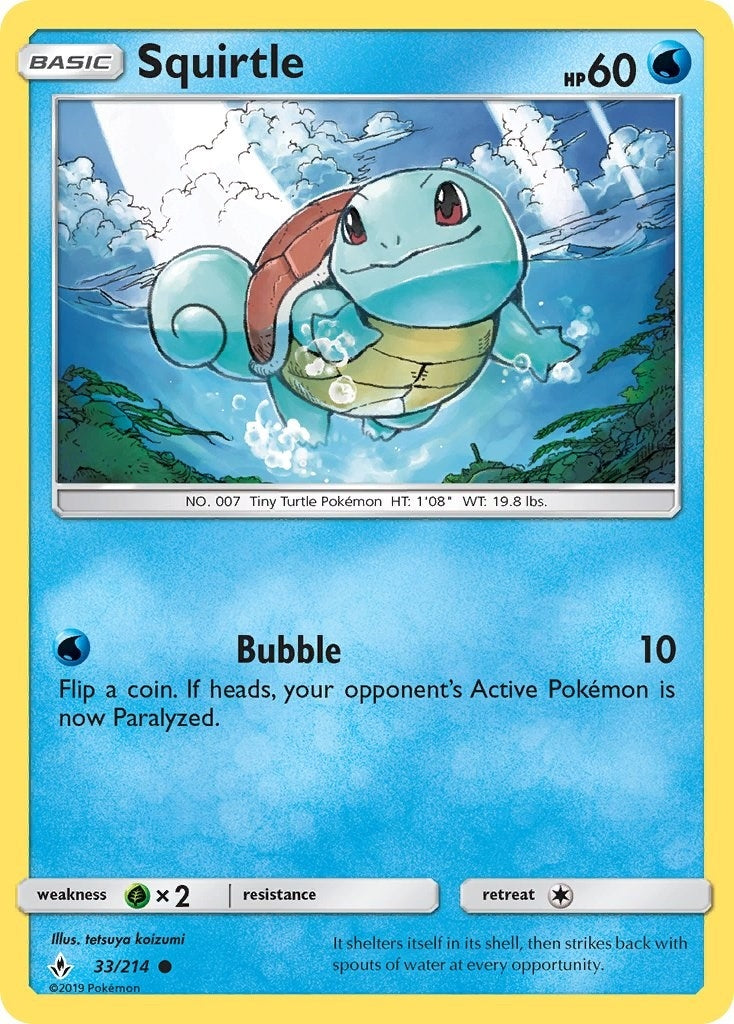 Image for Squirtle (33/214) [SM - Unbroken Bonds] - Pokemon