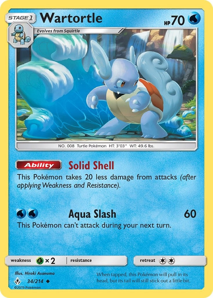 Image for Wartortle (34/214) [SM - Unbroken Bonds] - Pokemon