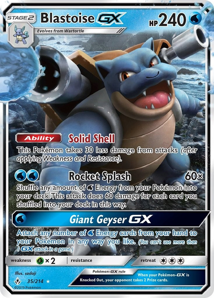Image for Blastoise GX (35/214) [SM - Unbroken Bonds] - Pokemon