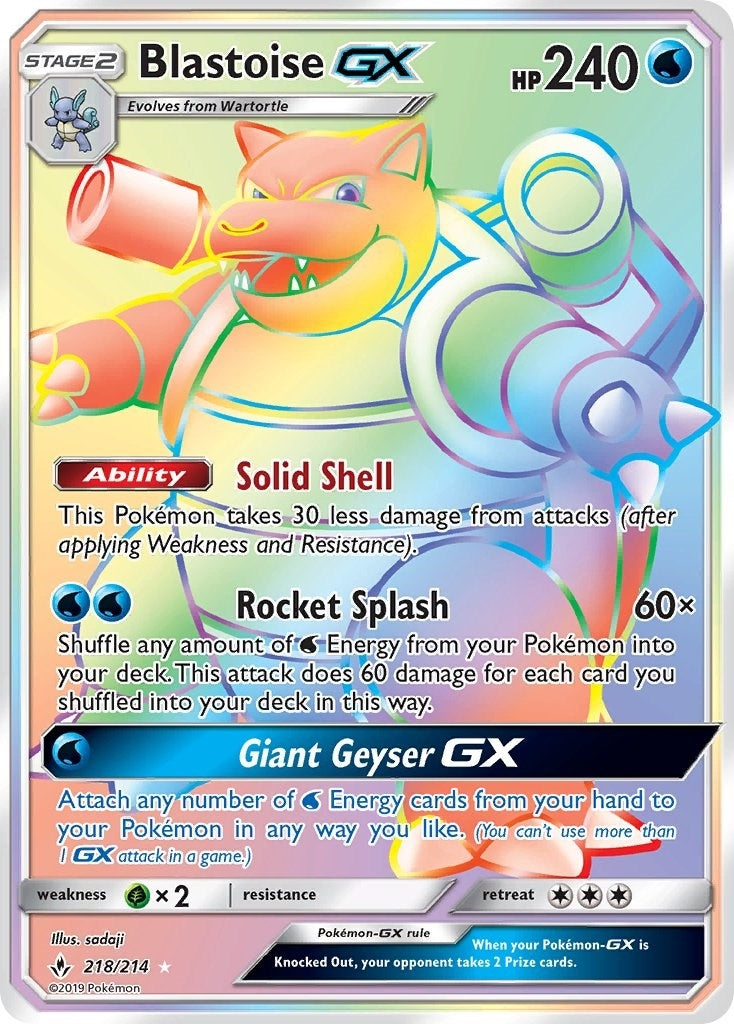 Image for Blastoise GX (Secret) (218/214) [SM - Unbroken Bonds] - Pokemon