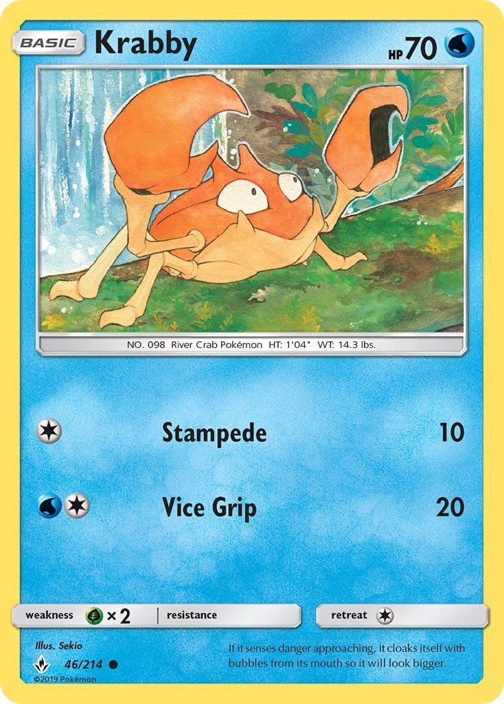 Image for Krabby (46/214) [SM - Unbroken Bonds] - Pokemon