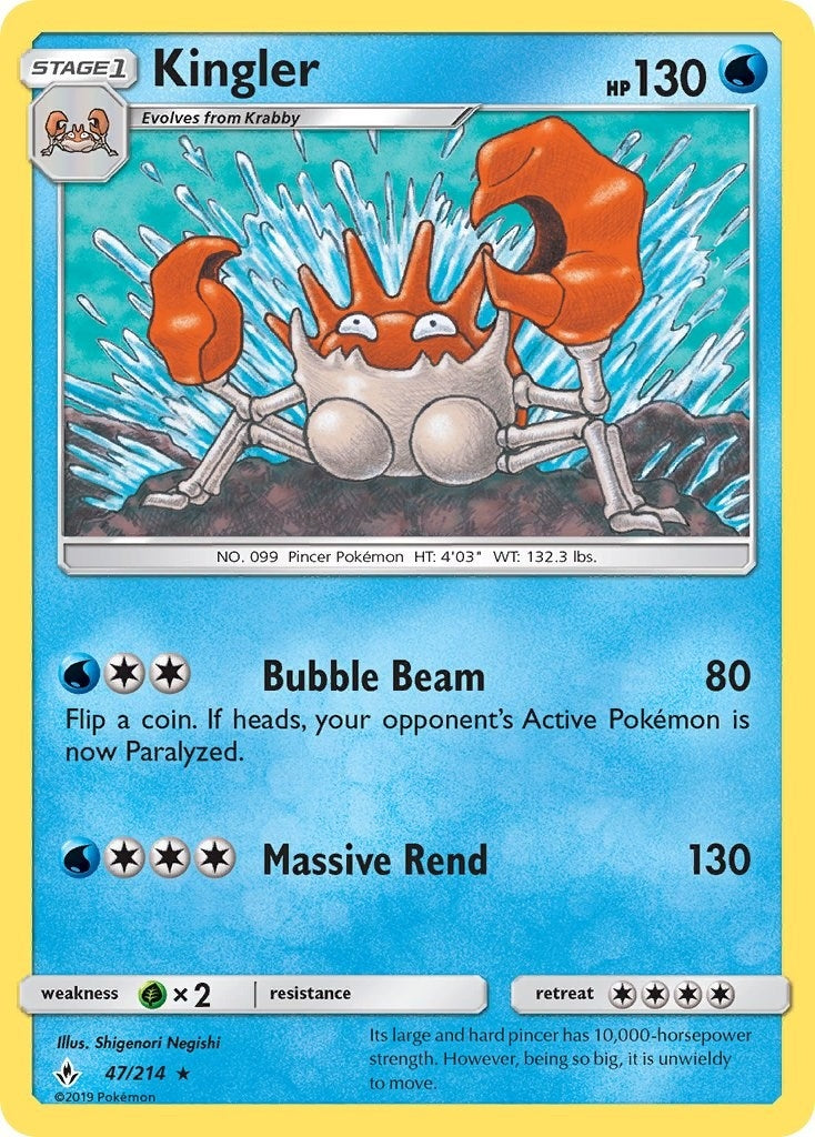 Image for Kingler (47/214) [SM - Unbroken Bonds] - Pokemon
