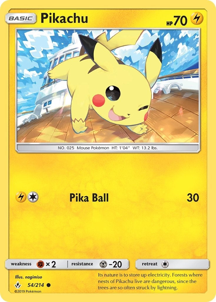 Image for Pikachu (54/214) [SM - Unbroken Bonds] - Pokemon