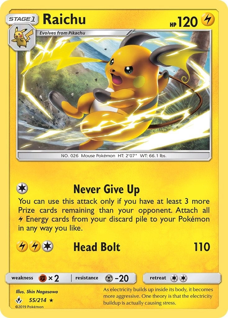 Image for Raichu (55/214) [SM - Unbroken Bonds] - Pokemon