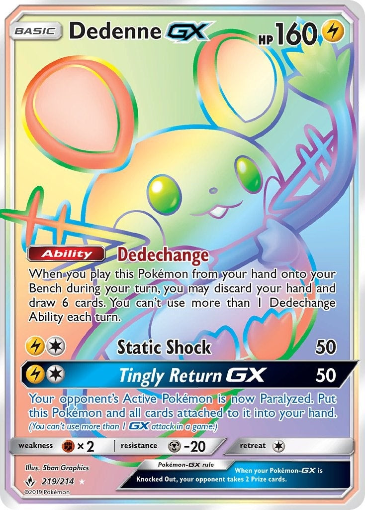 Image for Dedenne GX (Secret) (219/214) [SM - Unbroken Bonds] - Pokemon