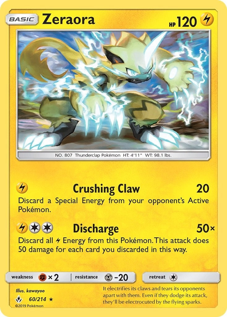 Image for Zeraora (60/214) [SM - Unbroken Bonds] - Pokemon