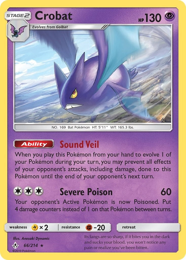 Image for Crobat (66/214) [SM - Unbroken Bonds] - Pokemon
