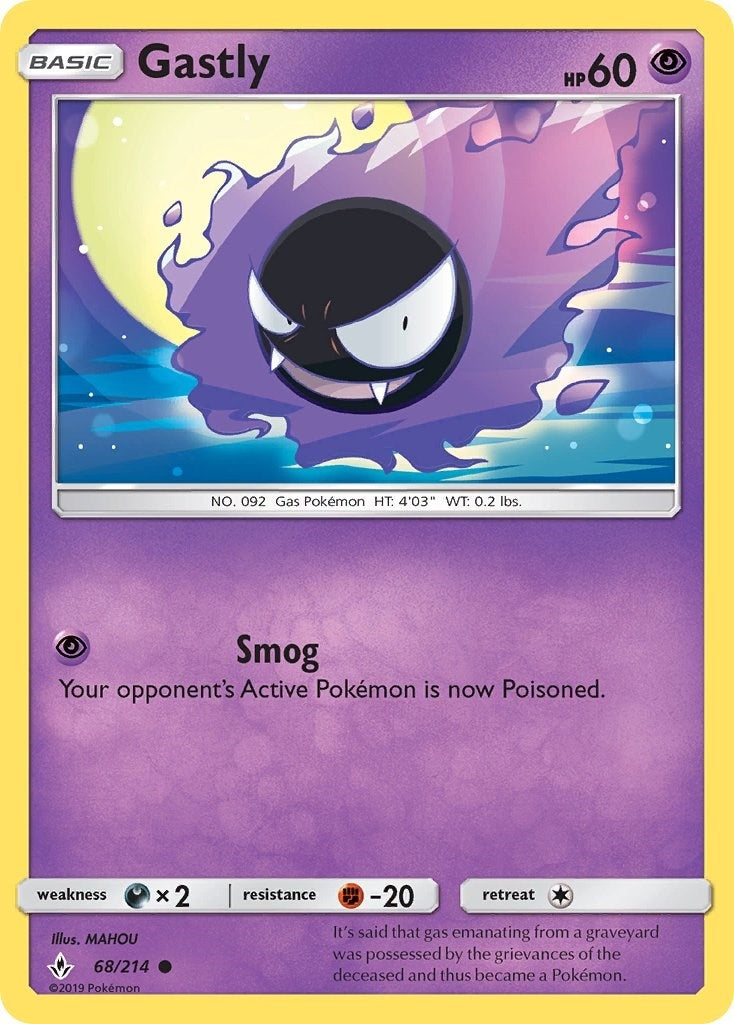 Image for Gastly (68) (68/214) [SM - Unbroken Bonds] - Pokemon