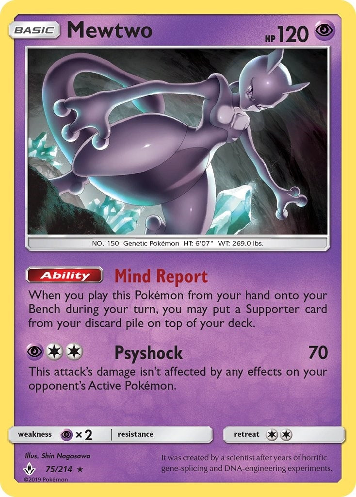 Image for Mewtwo (75/214) [SM - Unbroken Bonds] - Pokemon