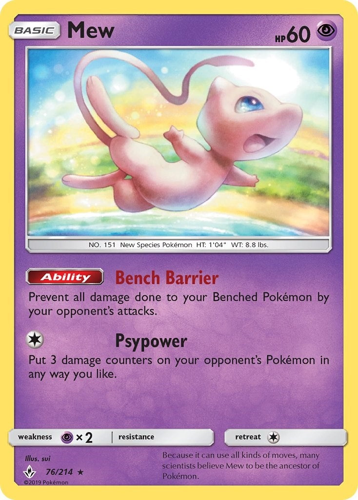 Image for Mew (76/214) [SM - Unbroken Bonds] - Pokemon