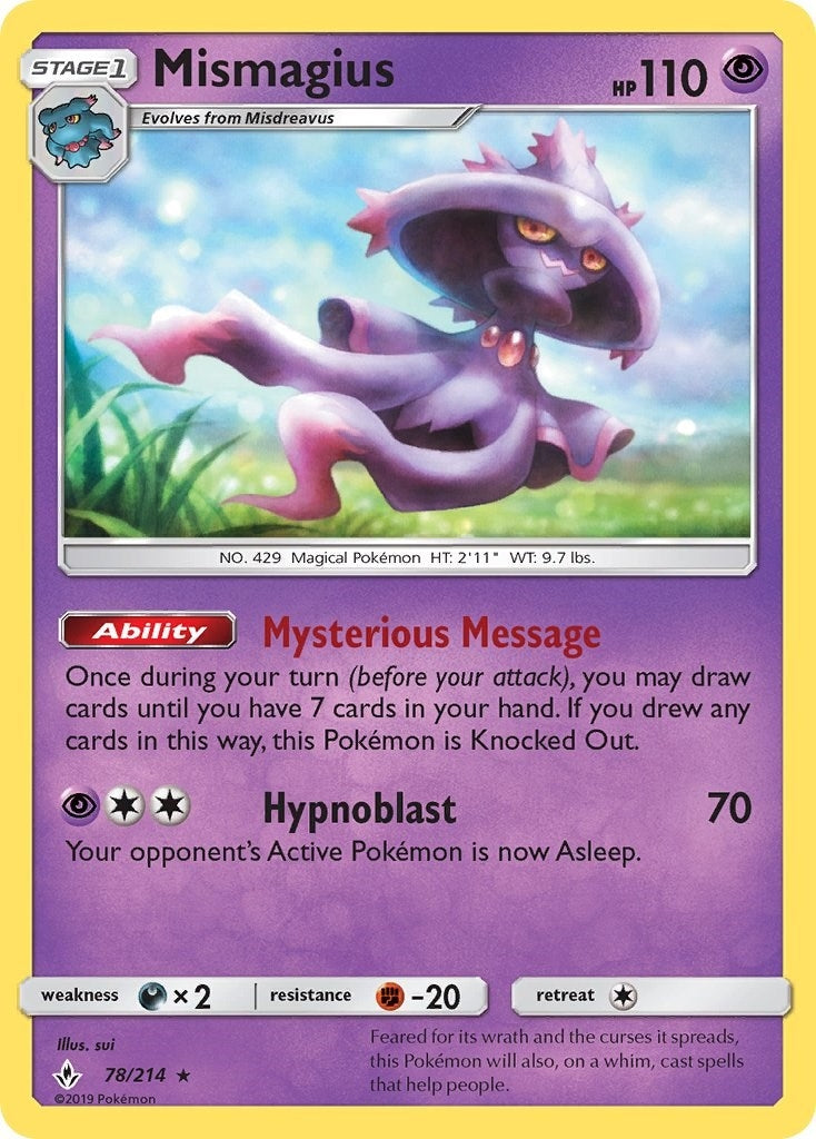 Image for Mismagius (78/214) [SM - Unbroken Bonds] - Pokemon
