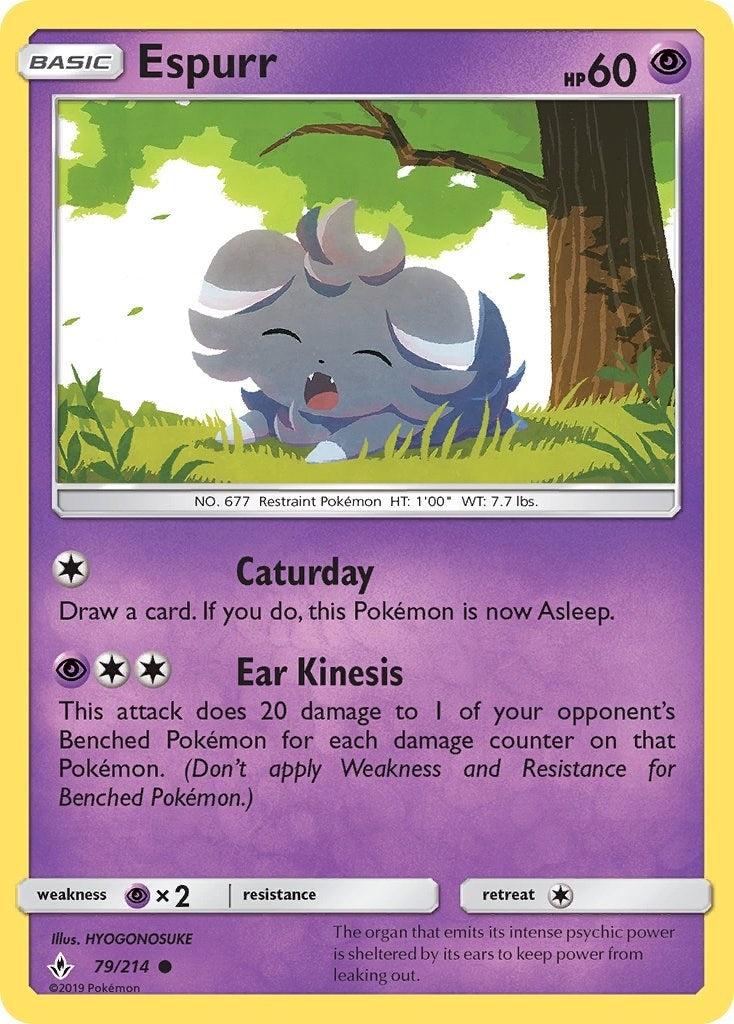 Image for Espurr (79/214) [SM - Unbroken Bonds] - Pokemon