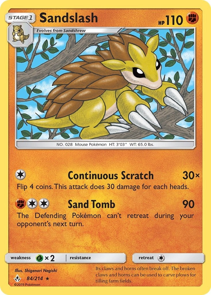 Image for Sandslash (84/214) [SM - Unbroken Bonds] - Pokemon