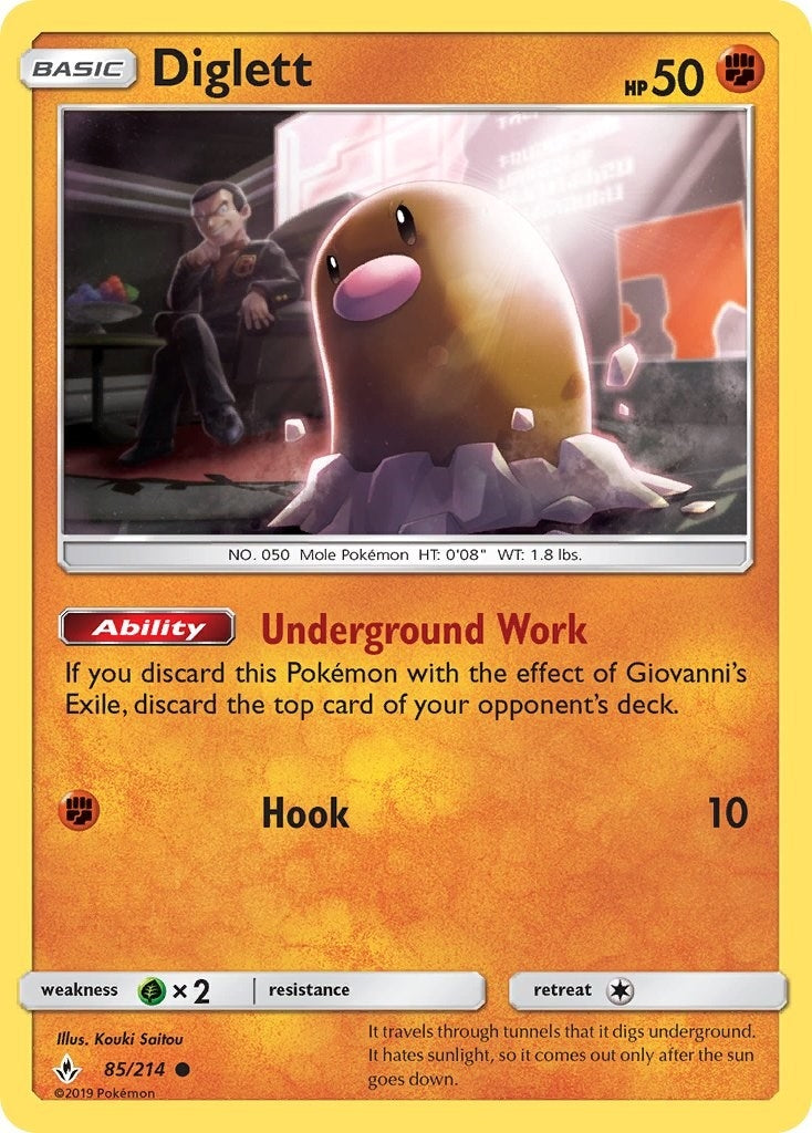 Image for Diglett (85/214) [SM - Unbroken Bonds] - Pokemon