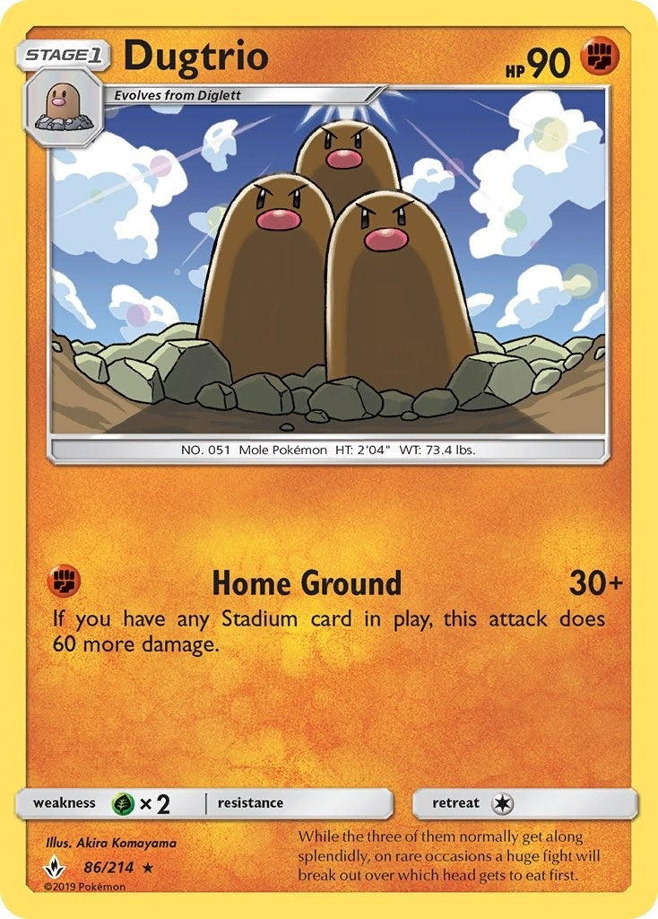 Image for Dugtrio (86/214) [SM - Unbroken Bonds] - Pokemon