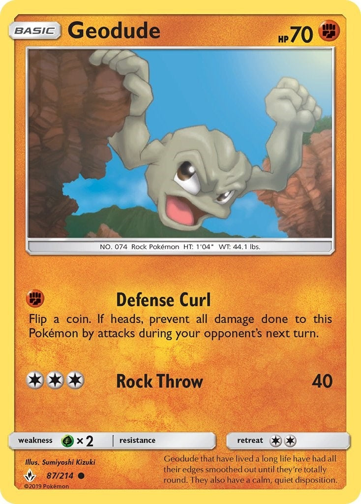 Image for Geodude (87/214) [SM - Unbroken Bonds] - Pokemon
