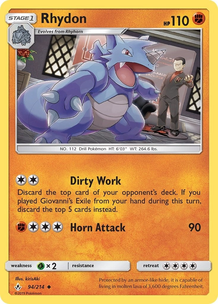 Image for Rhydon (94/214) [SM - Unbroken Bonds] - Pokemon