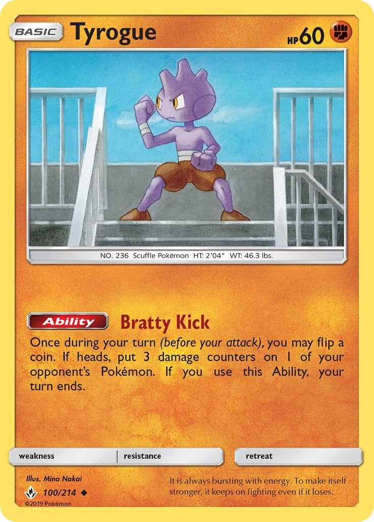 Image for Tyrogue (100/214) [SM - Unbroken Bonds] - Pokemon