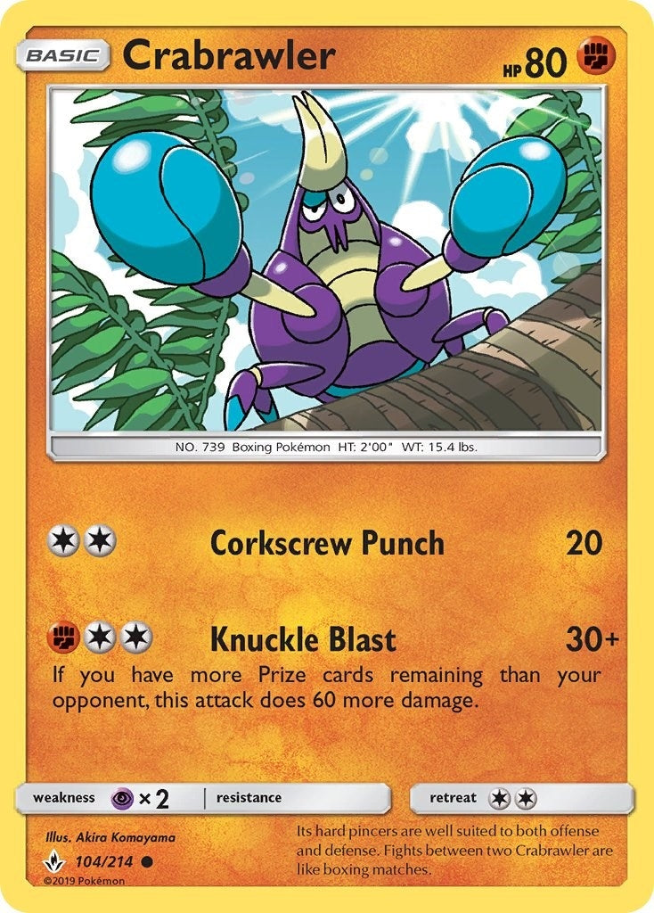 Crabrawler (104/214) [SM - Unbroken Bonds]