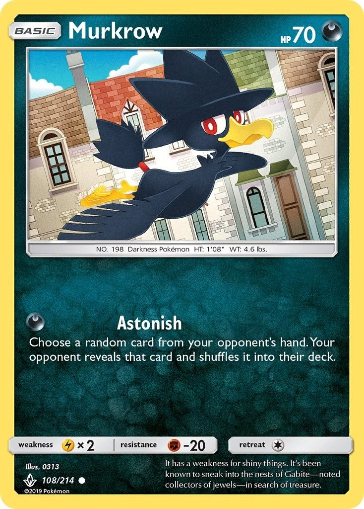 Image for Murkrow (108/214) [SM - Unbroken Bonds] - Pokemon