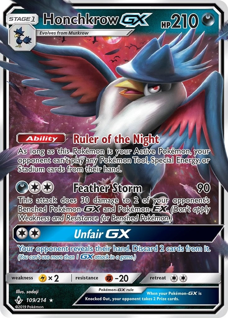 Image for Honchkrow GX (109/214) [SM - Unbroken Bonds] - Pokemon