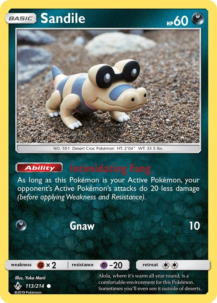 Image for Sandile (113) (113/214) [SM - Unbroken Bonds] - Pokemon