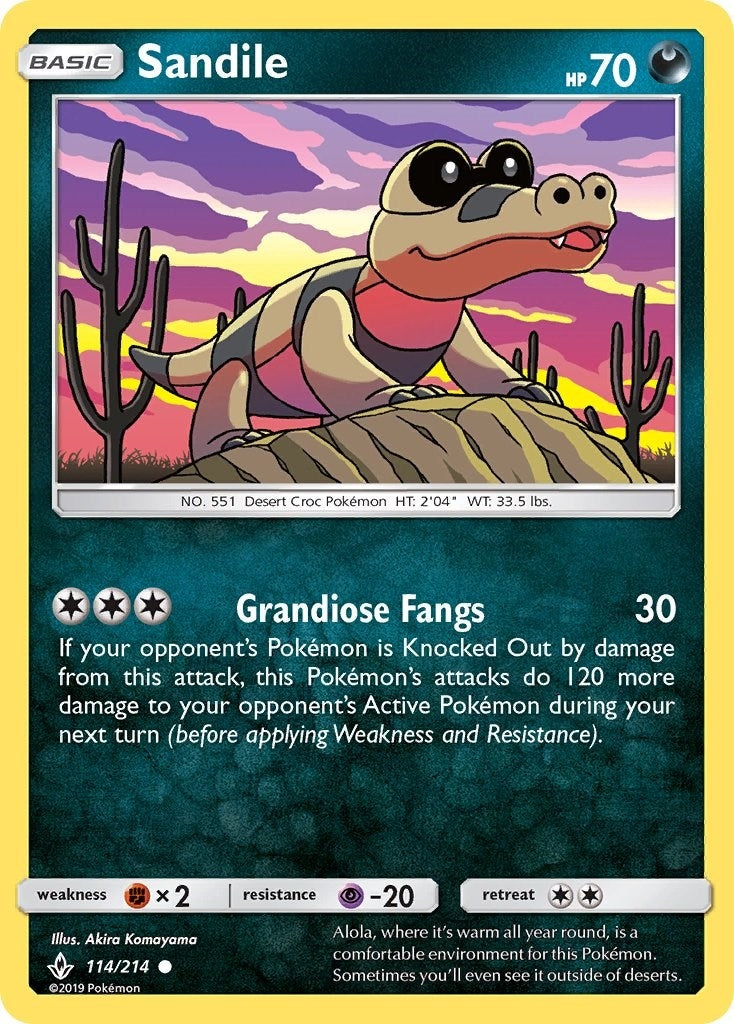Image for Sandile (114) (114/214) [SM - Unbroken Bonds] - Pokemon