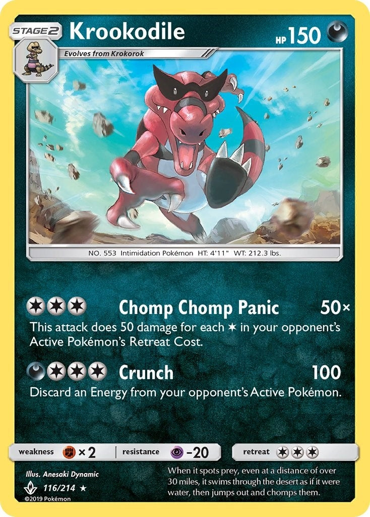 Image for Krookodile (116/214) [SM - Unbroken Bonds] - Pokemon