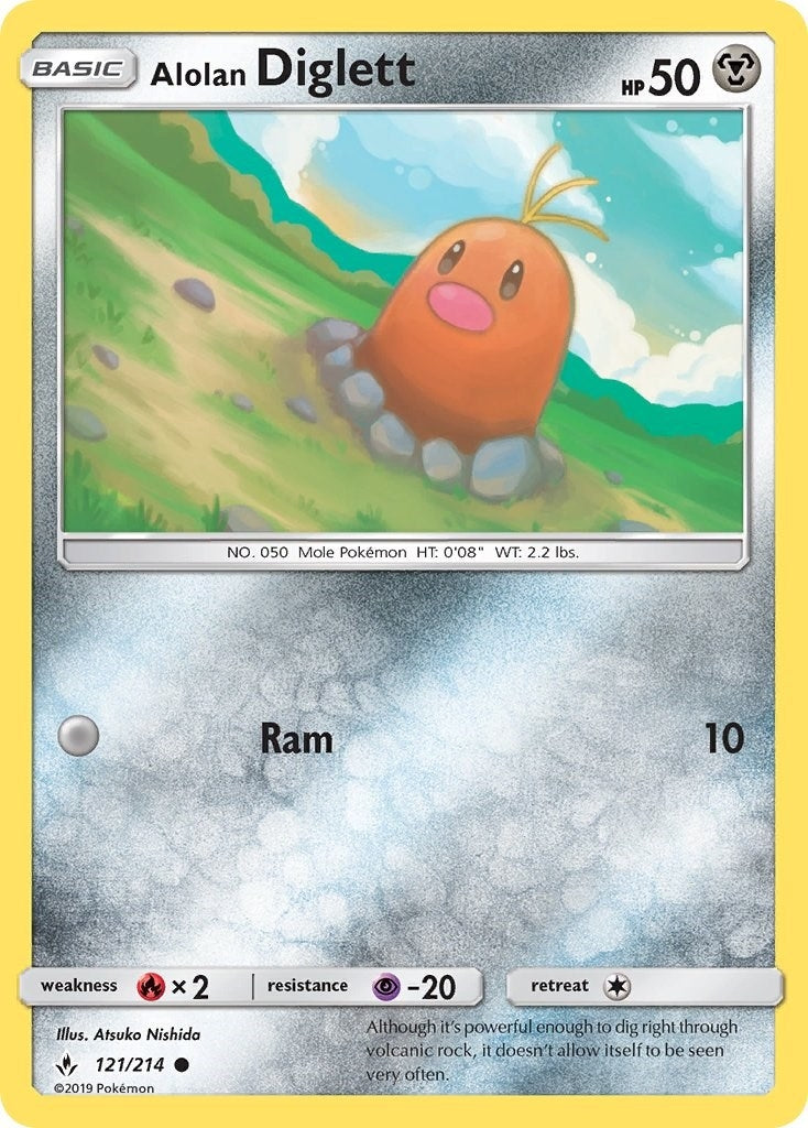 Image for Alolan Diglett (121/214) [SM - Unbroken Bonds] - Pokemon