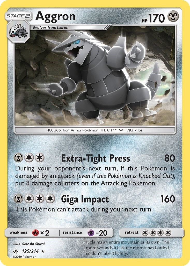 Image for Aggron (125/214) [SM - Unbroken Bonds] - Pokemon