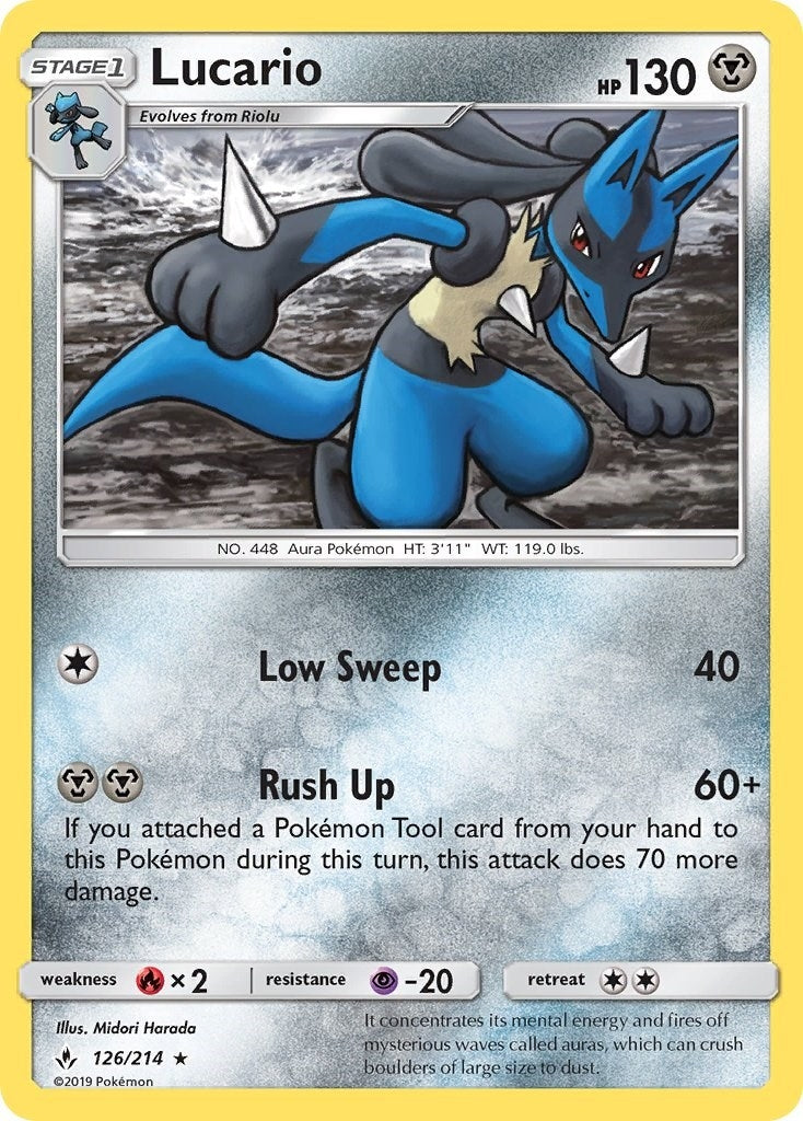 Image for Lucario (126/214) [SM - Unbroken Bonds] - Pokemon
