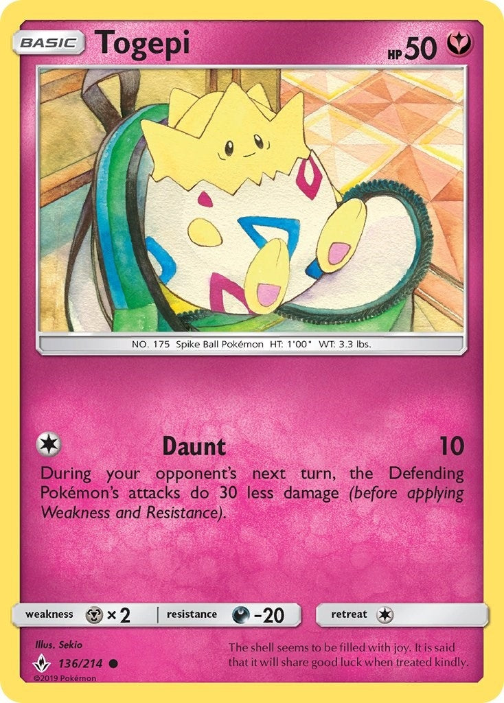 Image for Togepi (136/214) [SM - Unbroken Bonds] - Pokemon