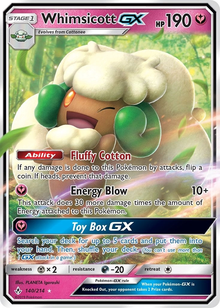 Image for Whimsicott GX (140/214) [SM - Unbroken Bonds] - Pokemon