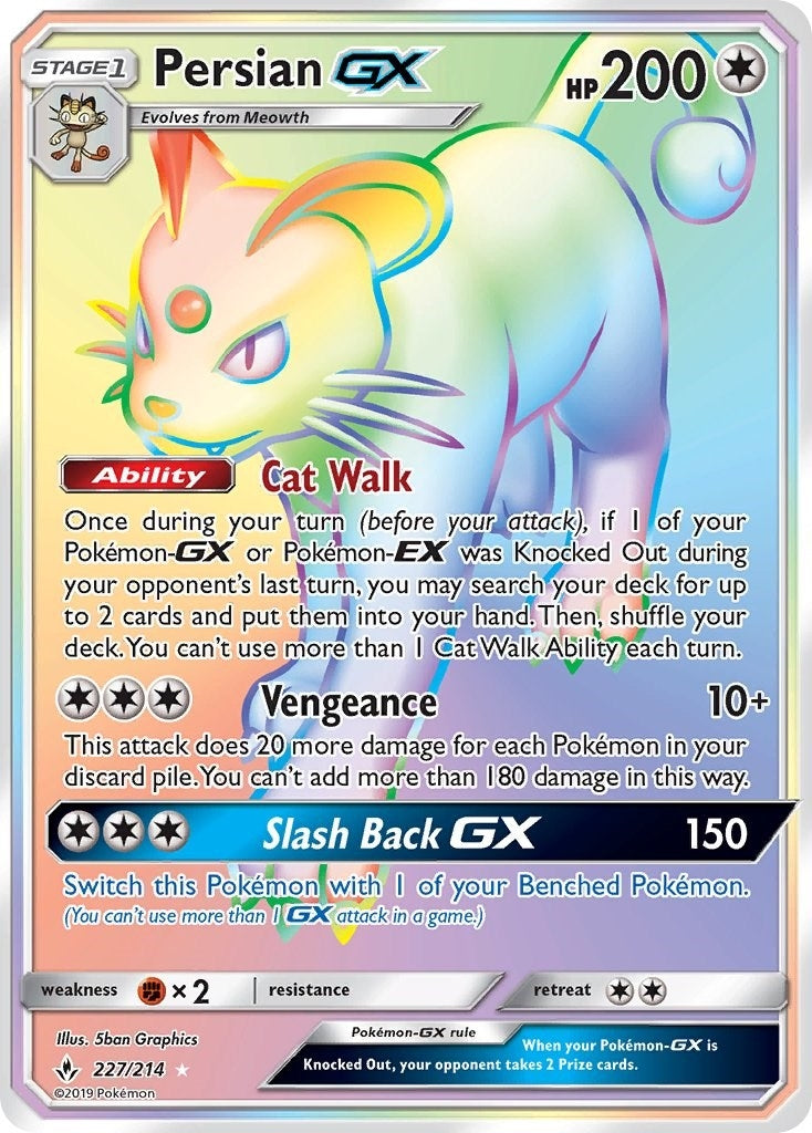 Image for Persian GX (Secret) (227/214) [SM - Unbroken Bonds] - Pokemon