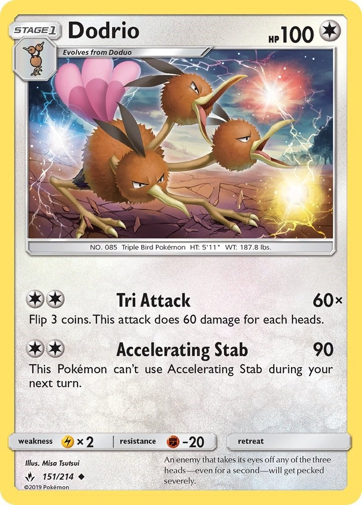 Image for Dodrio (151/214) [SM - Unbroken Bonds] - Pokemon