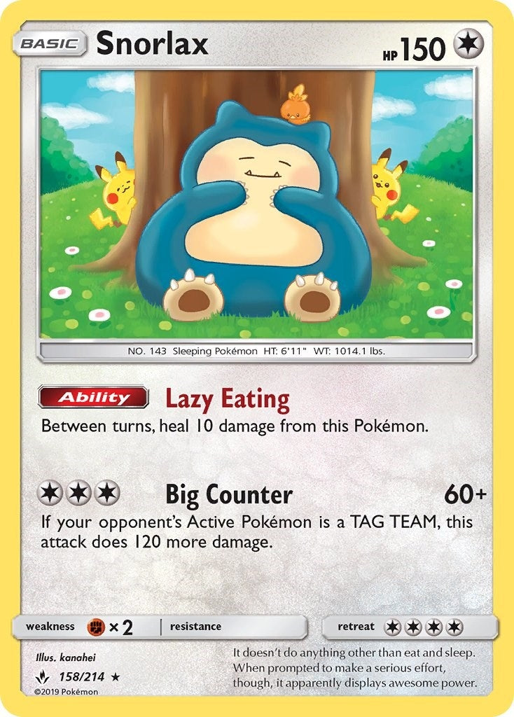 Image for Snorlax (158/214) [SM - Unbroken Bonds] - Pokemon
