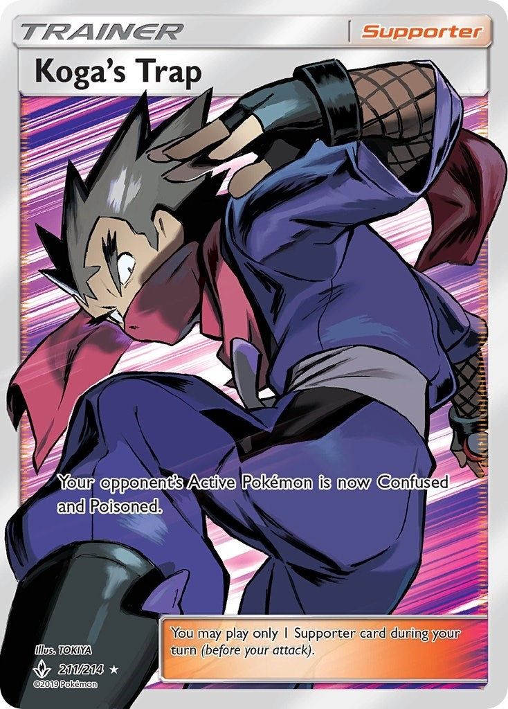 Image for Koga's Trap (Full Art) (211/214) [SM - Unbroken Bonds] - Pokemon