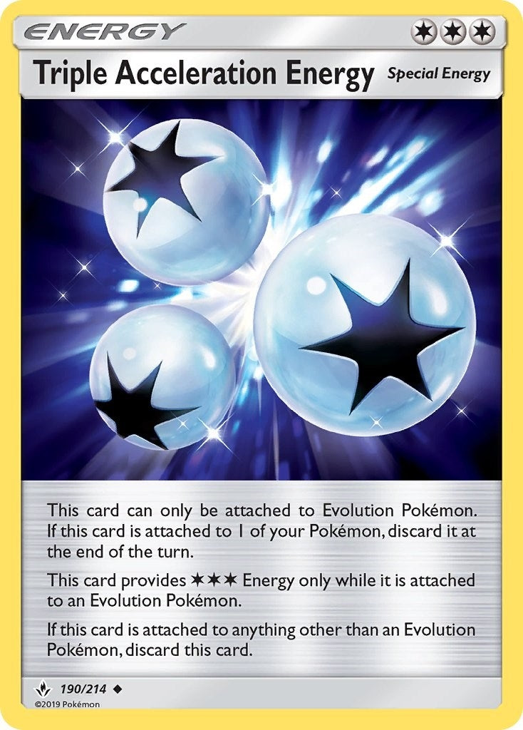 Image for Triple Acceleration Energy (190/214) [SM - Unbroken Bonds] - Pokemon